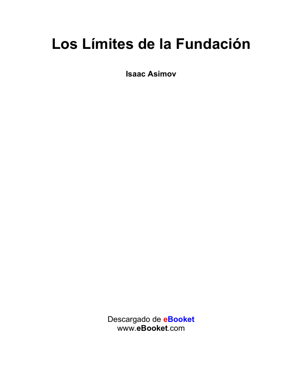 Portada de Los limites de la fundación
